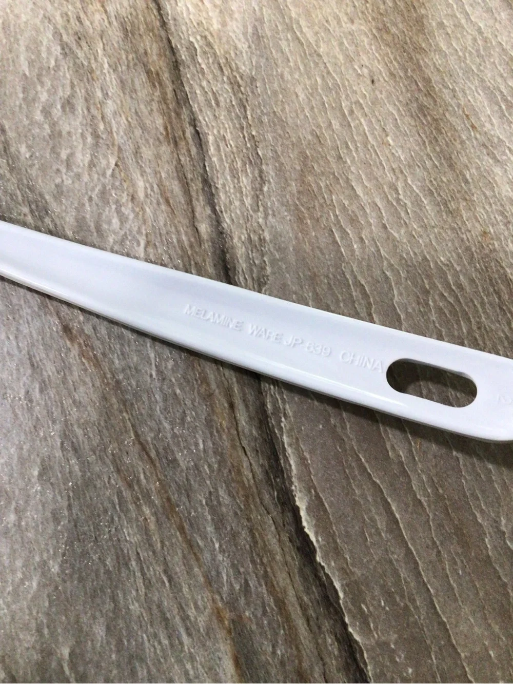 Vintage White Melamine-Ware Slotted Spatula Turner JP-639 Kitchen Utensil 11.75”